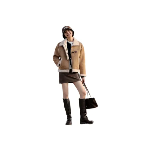 Dme Khaki Женские Бархатные Куртки