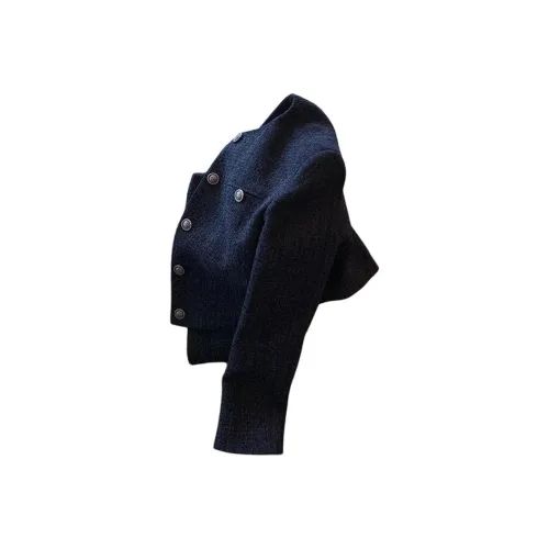 VINMUK Темно-синий женский короткий пальто