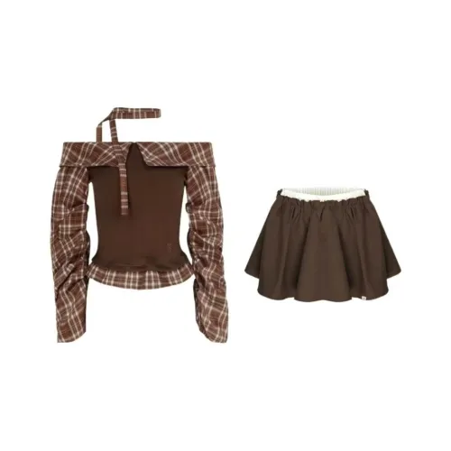 DANCANG Короткая Юбка Двухкомпонентный Комплект Женский