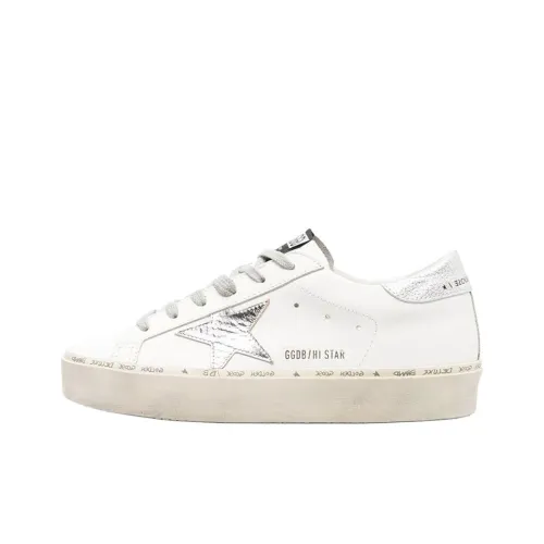 Golden Goose Hi Star Low Топ Стильные Скейтбординги Женские Белые Потертые