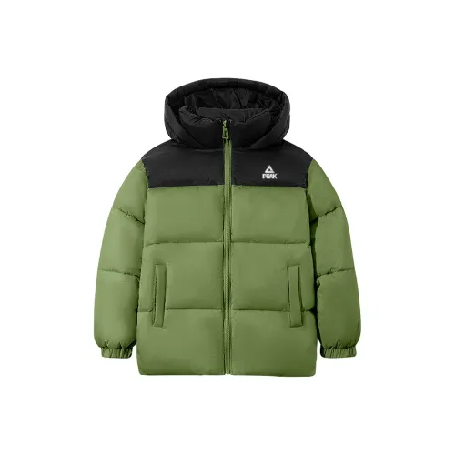 PEAK Армейский зеленый PK Чисто белый Стандарт K Kids Утеплённые куртки