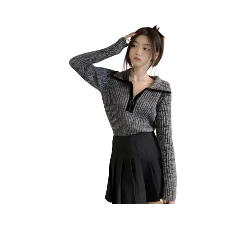 ZVJH Серый Женский Трикотаж