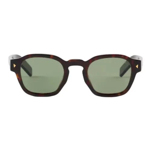 PRADA Переработанный ацетат квадратные солнцезащитные очки унисекс орехово-коричневый черепаховый