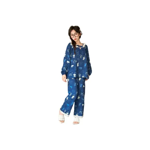 Lanza Комплект домашней одежды Весенний Осенний Темно-синий Подростки