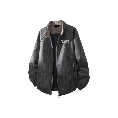 *EVAE+MOB Весенний и Осенний Кожаная Куртка Унисекс