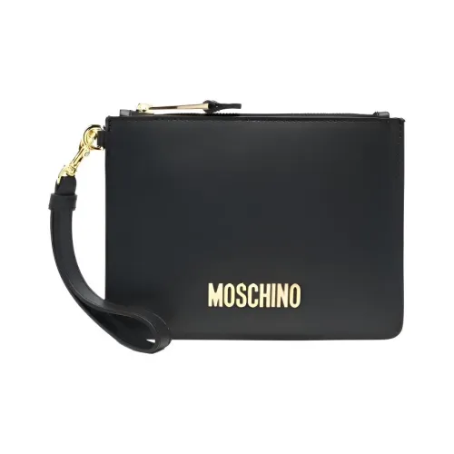 MOSCHINO Телячья кожа Сумка на запястье Клатч Мужской Черный