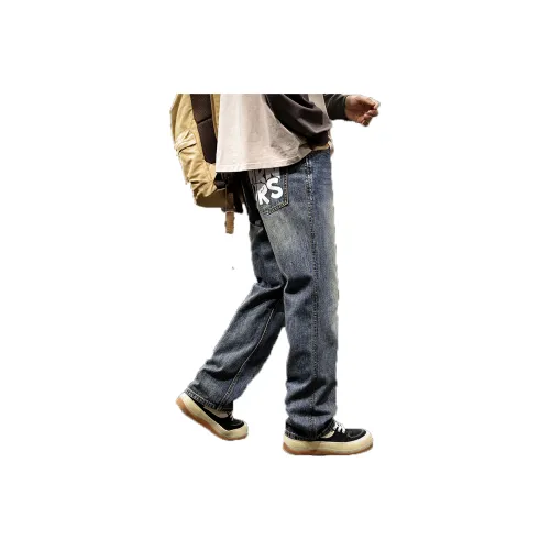 LUJIEBANG Синий Мужской Джинсы