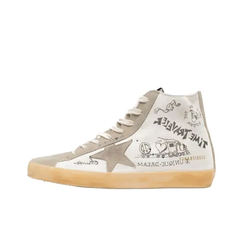 Golden Goose Francy Стильные Скейтбординги Мужские Белые Потертые