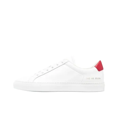 COMMON PROJECTS Низкий топ стильный скейтбординг мужской белый красный