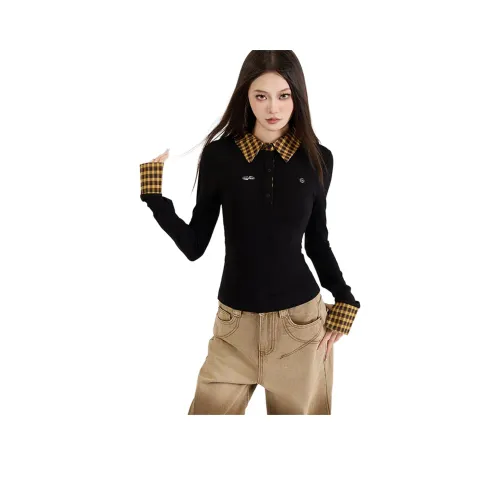 BEAR UNION Черный С подарками Съемная застежка Женские T-рубашки