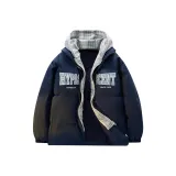 Темно-синий с синим капюшоном