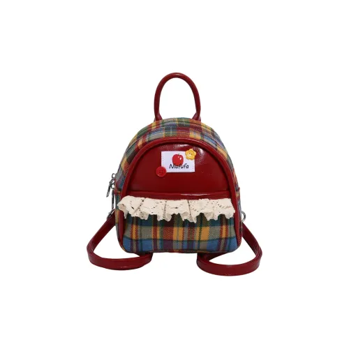 Kewuku ПУ (полиуретан) Рюкзак Стандартный Женский Красный Клетка