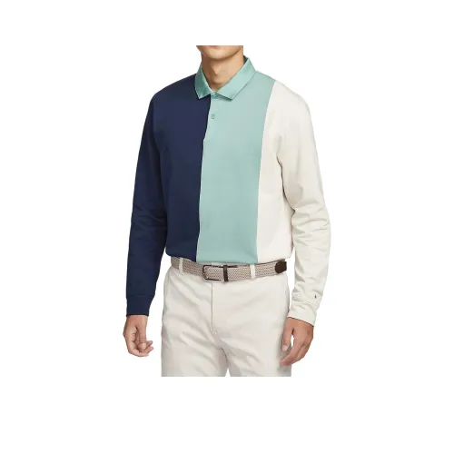 Nike Темно-синий Светло-зеленый Белый Мужская одежда для гольфа