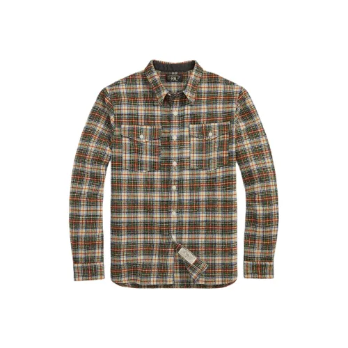 Double RL Рубашка Свободного кроя Мужская