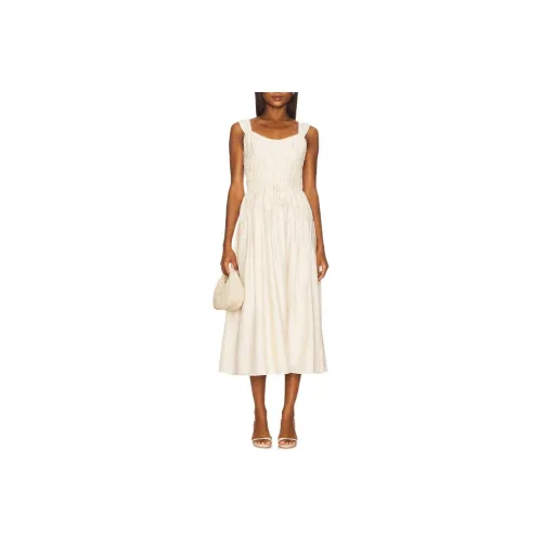 PAIGE White Oyster Women's Sleeveless Dresses PAIGE Белые устричные женские платья без рукавов