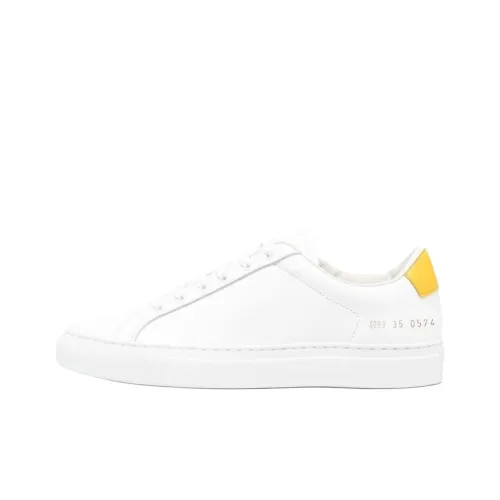 COMMON PROJECTS Низкий Топ Стильный Скейтбординг Женские Белый Желтый