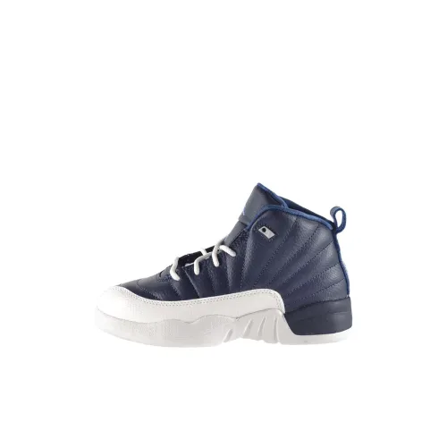 Jordan Air Джордан 12 High Топ Детские Баскетбольные Кроссовки Сине-Белые Детские