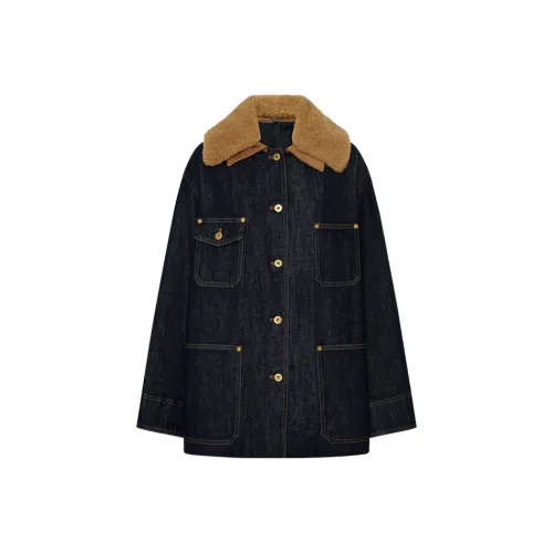 MO CO Джинсовый синий Женская Джинсовая куртка