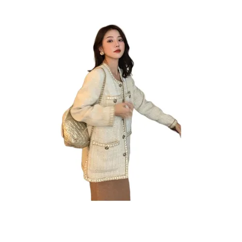 ЮЙЧЖАОЛИНЬ Белый Женское Короткое Пальто