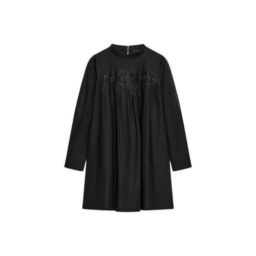 ZARA ZW Series Длинное платье с длинными рукавами женское