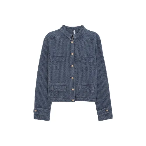 SIBEIER Джинсовый синий Женское короткое пальто