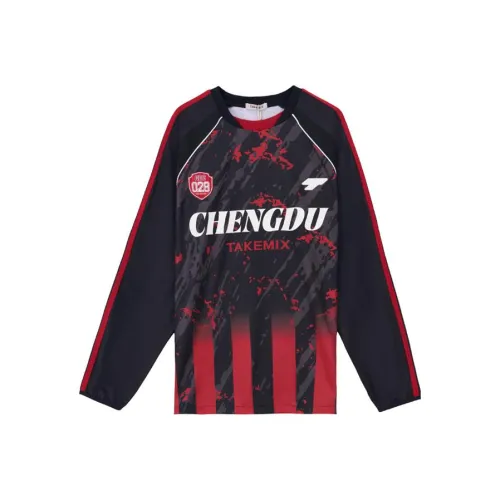 TAKEMIX Джерси Унисекс Черный Красный