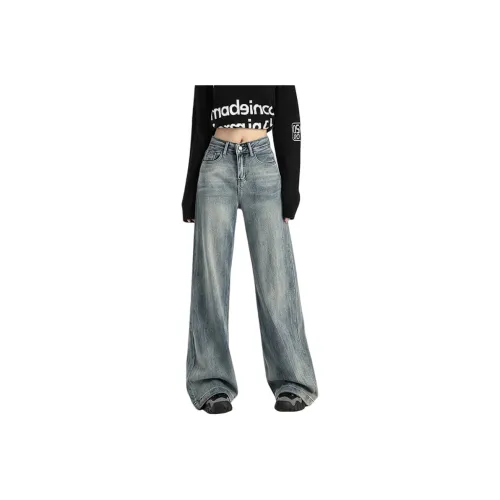 ILOVECHOC Винтажные синие женские джинсы