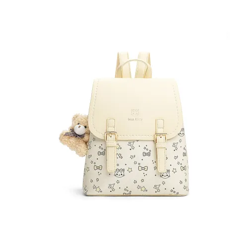 DIFFERENT FACES ПУ (полиуретан) Рюкзак Обычный Женские Молоко Абрикос