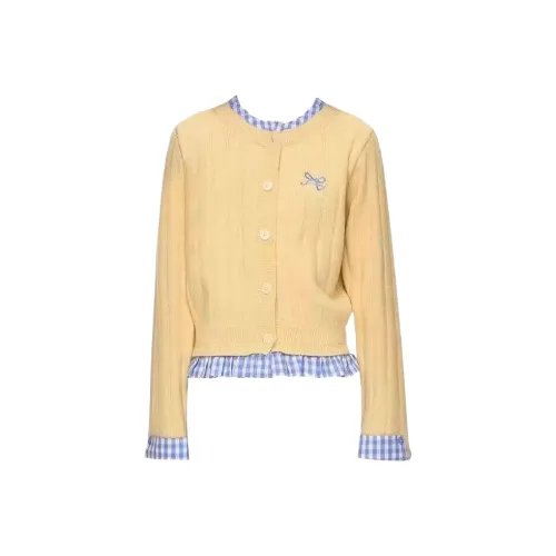 Wang Leshi Желтый Женская Трикотажная