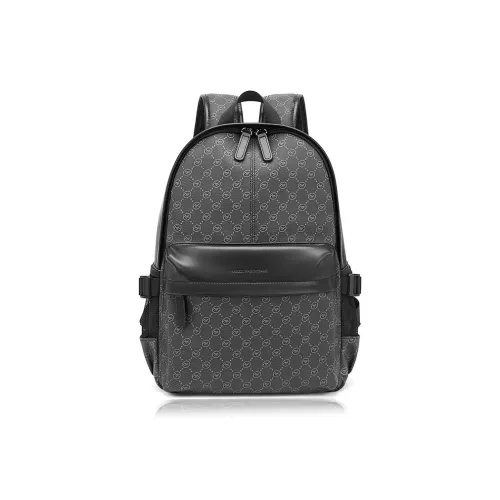 FAIRWHALE Рюкзак из синтетической кожи большой мужской черный