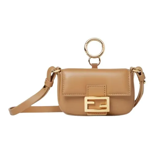 FENDI Baguette Овчина Сумка Аксессуар Мини Женские Бежевый