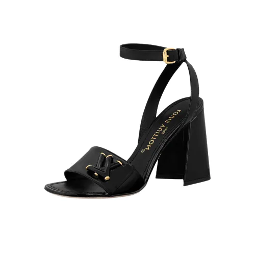 LOUIS VUITTON Shake One Strap Sandals 8,5cm Women's Black LOUIS VUITTON Shake One Ремень Сандалии 8,5 см Женские Черные