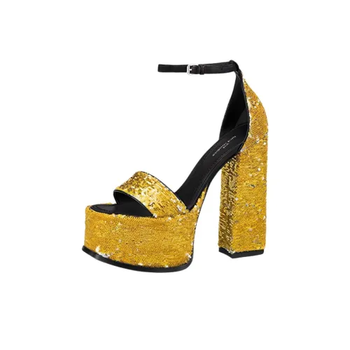 LOUIS VUITTON Fame One Ремешок Сандалии Женские Желтые