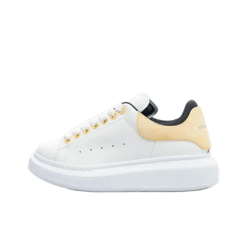 Alexander McQueen Oversized Sneaker Low Топ Стильные Скейтбординги Женские Белые Желтые