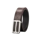 День-образный H Серебряный Пряжка + [S Узор] Кофейный Ремень