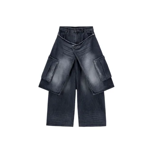 TREEMINGBIRD Отделение Обхват Юбка Деним Брюки карго Джинсы Женские