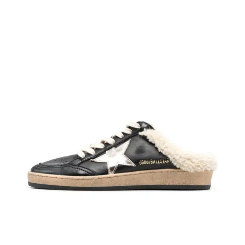 Golden Goose Ball Star Износостойкие Домашние Тапочки Женские Черные