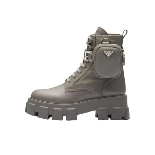 PRADA Monolith Ботильоны 5,5 см Женские Серые