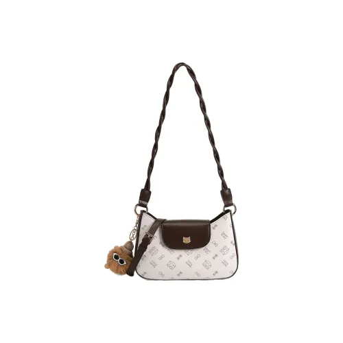 NOMK ПУ (полиуретан) Сумка через плечо Женская Бежевая Коричневая Многоцветная