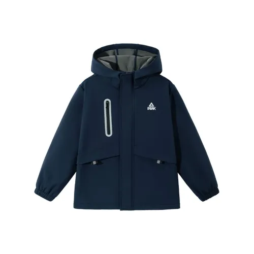 PEAK Темно-синий PK Белый Силикон K Детские софтшелл-куртки