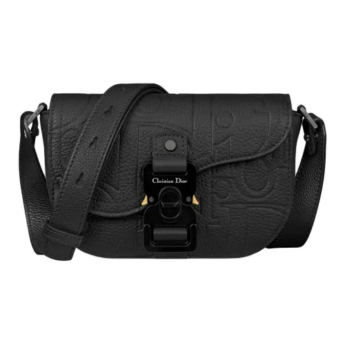 DIOR Сумка через плечо из коровьей кожи Mini Мужская Черная