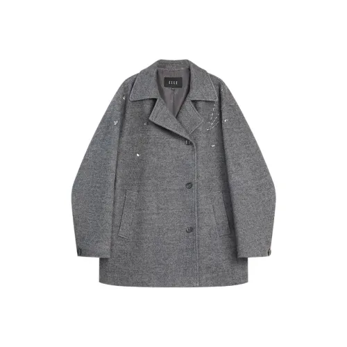 ELLE Темно-серый женский пальто