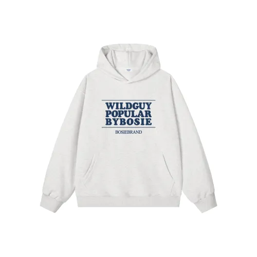 Bosieagender Белый Фотиния Серый Унисекс Свитшоты