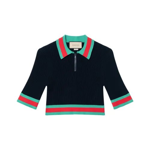 GUCCI SS23 Поло Женское Темно-синий