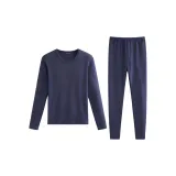 [Одежда Комплекты] Темно-синий Синий [Кашемир + Шелк + Дралон]