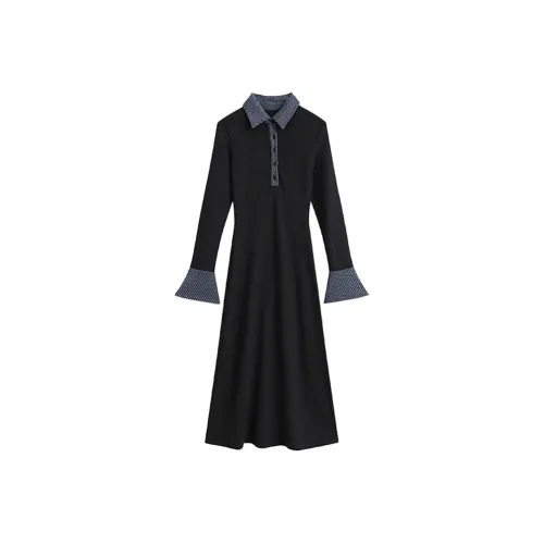 FLIM Длинное платье с длинными рукавами женское