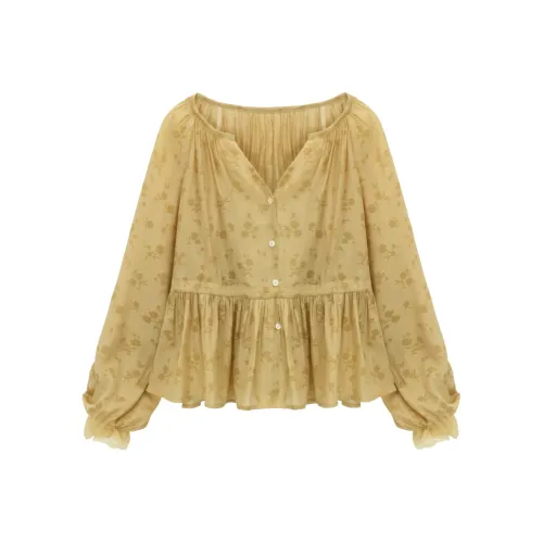 MISHOW Жёлтая Рубашка Женские Рубашки