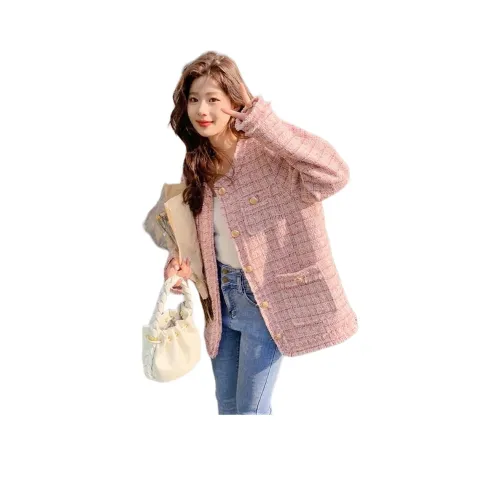 ЮЙЧЖАОЛИНЬ Розовое Пальто Женское Пальто