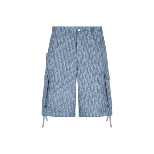 DIOR FW25 Повседневные шорты Мужские Синие