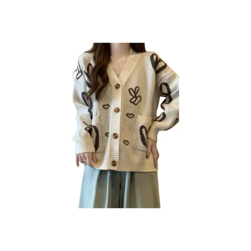 XIANSINIAO Кофейный Коричневый Сердце Женская Трикотаж